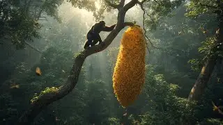 Chimp VLOG 71 - Dangerous Hunt for the Giant Honey Hive in the Jungle!🐝