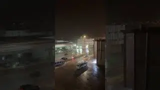 Rain in Yanbu, Saudi Arabia