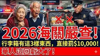 2026海關嚴查！煙酒和茶葉！行李箱有這3樣東西直接罰$10,000！華人這回虧大了！#生活經驗 #旅行 #旅行安全 #百科密码 #百科