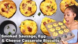 SMOKED SAUSAGE, EGG & CHEESE CASSEROLE BISCUITS | METHOD MASTERY | COOKING WITH KIRLYLOXS