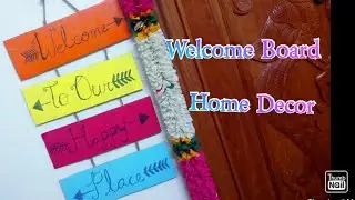 Welcome Hanging ll Card Boards Frame ll Home Decor ll Wall Hanging