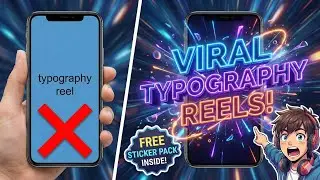 How to Make Typography Reels More Interesting 📈 | Free Stickers Download. #typography #shorts 
