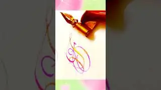 Cursive writing with flourishing letter A-F #calligraphy #flourishing #handwriting #lettering #art