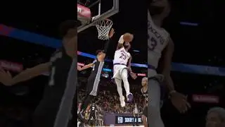 Lebron Cradle Dunk On Wembanyama#nba2k25#shorts