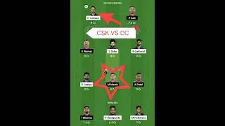 csk vs dc dream 11 prediction team for today match dc vs csk #ipl #csk #shorts