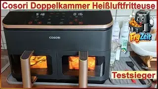 Beste Hei&szlig;luftfritteuse mit 2 Kammern & Sichtfenster 2026? Test ♨️ Cosori Dual Basket Airfryer