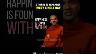 Remember these 4 things every single day #happinessiskey #monk  #focusonwhatmatters #kindnessisfree