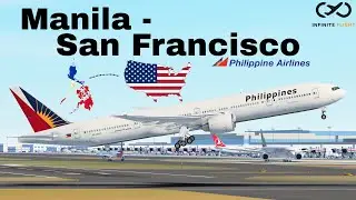Infinite Flight Timelapse: Manila (MNL) to San Francisco (SFO) | Philippines Boeing 777-300ER