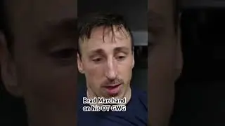 Brad Marchand on his OT GWG in the Cats 4-3 win at MIN on Saturday!