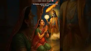 Krishna Enters Uttara's Womb to Save Parikshit 😳 #mahabharata #lordkrishna #brahmastra #trending