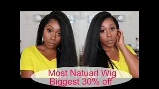 Super Natural Looking  Kinky Straight Hair   OMGQueen 360 Wig BTW03