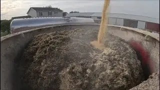 Unloading Hay and Mixing Cow Feed