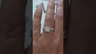 2 carat radiant cut hidden halo invisible gallery CVD diamond engagement ring set