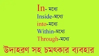 “In, Inside, Into, Within, Through – ৫টি প্রিপজিশনের পার্থক্য ও ব্যবহার | ইংরেজি শেখার সেরা উপায়”