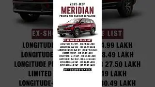 2025 Jeep Meridian | Price and Variant | #jeepmeridian #jeep