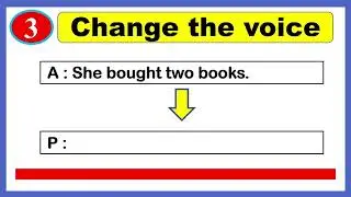 Change the Voice I Active and Passive Voice I Learn English Grammar I Change the Voice 15 Examples