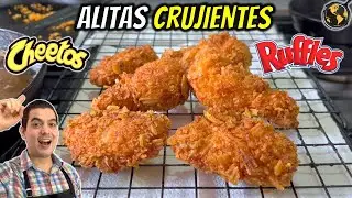 Como hacer ALITAS Cubiertas de RUFFLES, CHEETOS y DORITOS  | Cocina Universal
