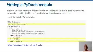Pytorch tutorial: writing a PyTorch module