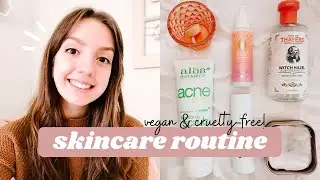 MY SKINCARE ROUTINE: zero waste, vegan, & cruelty-free products to clear acne & get glowing skin!