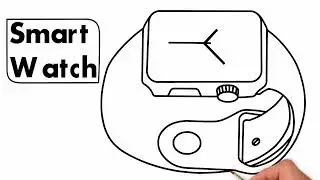 How To Draw a Smart Watch for Kids &ndash; Quick & Easy, step by step