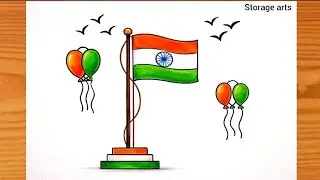 How to Draw the Indian Flag Step by Step | Easy Tutorial🇮🇳#drawing#tutorial 