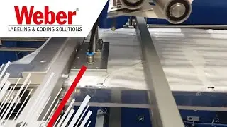 Syst&egrave;me de pose d'&eacute;tiquettes avec v&eacute;rin : Alpha Compact | Weber Marking Systems