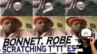 Woman Shows Up To Court in A Robe and A Bonnet While Scratching Her T*tties