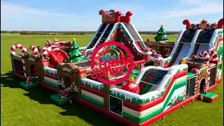 🎅 Christmas-Themed Bounce House for Indoor Play Centers | Festive Inflatable Playground from China