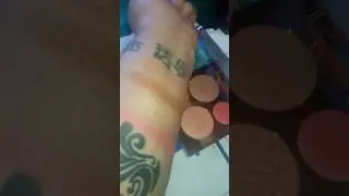 BECCA X CHRISSY TEIGEN Glow Face Palette Swatches on Medium Tan Skin