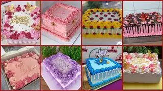 Best Square Shape Cake Decorating ideas | Rectangle Shape Cake Design | Square Cake Design