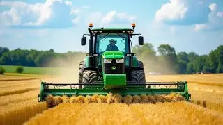 Wheat Harvest at Crossroad Farms in Indiana😱