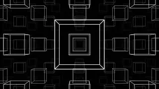 White cubes wireframe tunnel vj loop 2264604 DXV 3 Normal Quality No Alpha