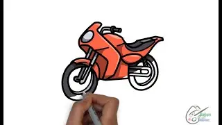 LETEST BIKE Letest Bike Balloon Drawing For Pencil | Children Drawing & | Step by step tutorial |