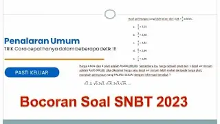 TRIK PENALARAN UMUM TPS SNBT 2023  PASTI KELUAR