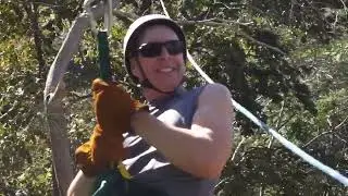 Ziplining at Monkey Jungle Tours.