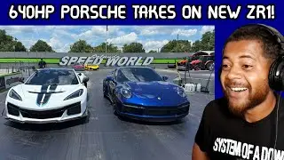 NEW C8 ZR1 vs Porsche Turbo S *INTENSE* - Drag Race | Reaction