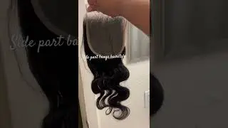 Side part bangs hairstyle with Amazon bundles and closure #closureinstall #amazonhair