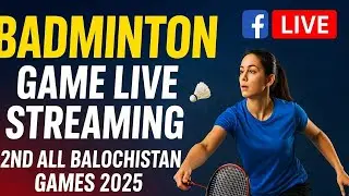 Watch the 2nd Balochistan Games badminton action, streaming straight from the Indoor Badminton Hall