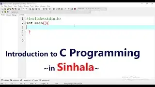 C programming - Introduction in  sinhala