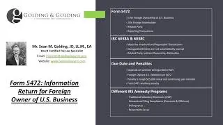 Form 5472 - Information Return of a 25% Foreign Owned U S  Corporation or a Foreign Corporation