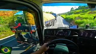 POV Driving Volvo FH 7 Axles / Death road in Brazil