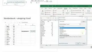 Standardavvik med excel
