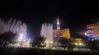 Fountains of Bellagio Water Show, Eiffel Tower, Las Vegas, November 5, 2025