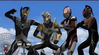 ULTRAMAN GEED DAN UTRAMAN TARO HITAM VS ULTRAMAN MAX & ULTRA SEVEN - ULTRAMAN FIGHTING HERO