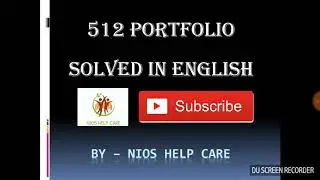 512 WBA PORTFOLIA OF A CHILD SOLVED IN ENGLISH NIOS