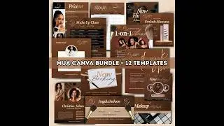Beauty Boss Bundle &ndash; 12 Canva Templates 👉  