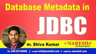 JDBC Tutorials | Database Metadata | Advanced Java | Mr.Shiva Kumar
