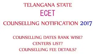 ts ecet counselling dates 2017,ts ecet counselling notification 2017
