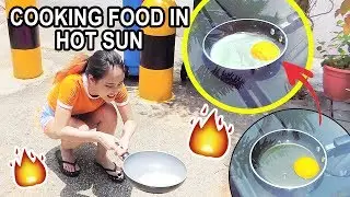 SINGAPORE IS TOO HOT!!! COOKING BREAKFAST IN THE SUN🔥🌞 | MiniMoochi