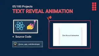 Create Stunning Text Reveal Animation with ReactJS & Styled Components | Reactjs Tutorial